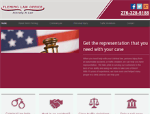 Tablet Screenshot of fleminglawyer.net